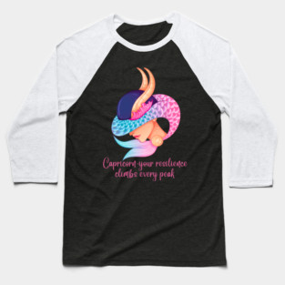Capricorn Birth Sign Baseball T-Shirt
