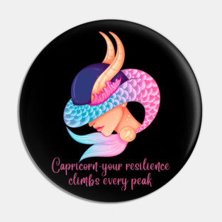 Capricorn Birth Sign Pin