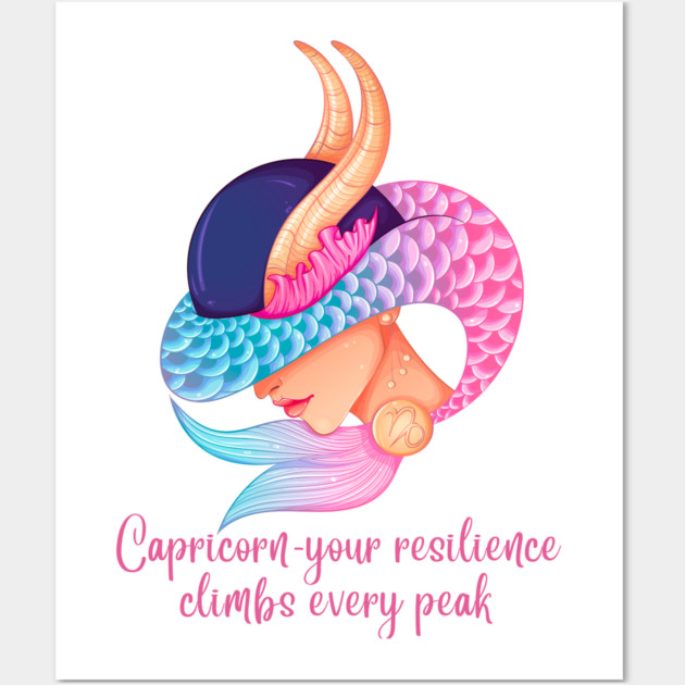 Capricorn Birth Sign Wall Art by BirdsnStuff