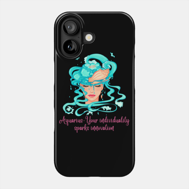 Aquarius Birth Sign Phone Case by BirdsnStuff