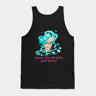 Aquarius Birth Sign Tank Top