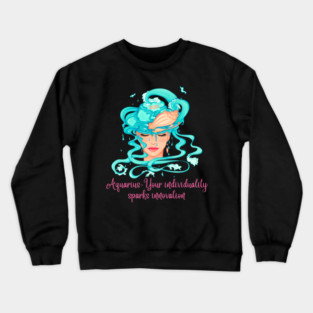 Aquarius Birth Sign Crewneck Sweatshirt