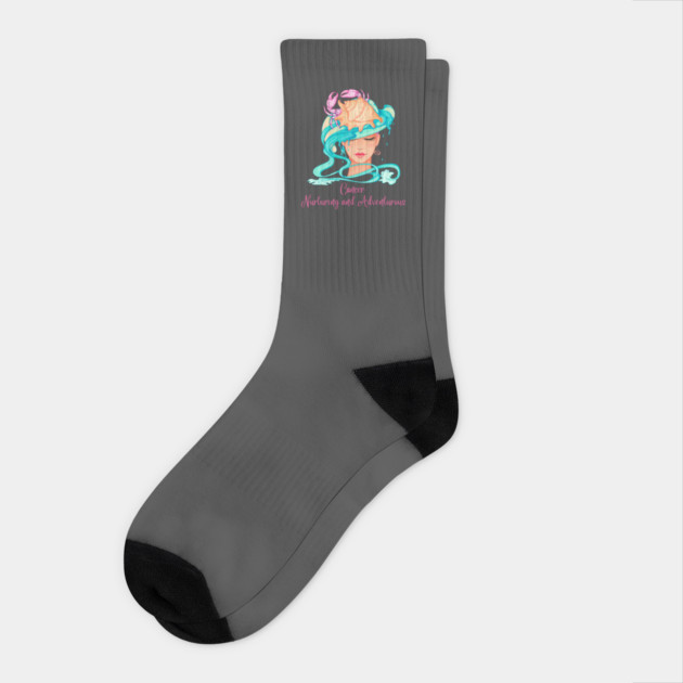 Cancer Birth Sign Socks by BirdsnStuff