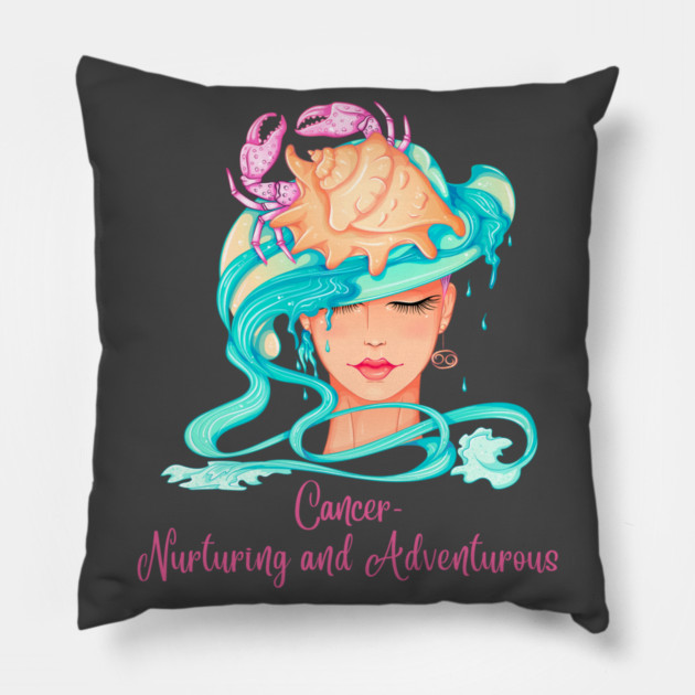Cancer Birth Sign Pillow by BirdsnStuff