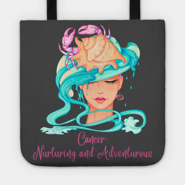 Cancer Birth Sign Tote by BirdsnStuff