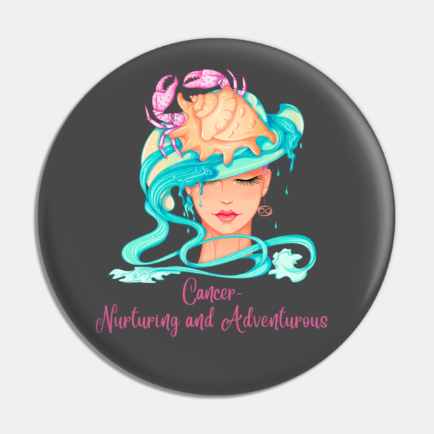 Cancer Birth Sign Pin by BirdsnStuff