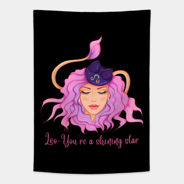Leo Birth Sign Tapestry by BirdsnStuff