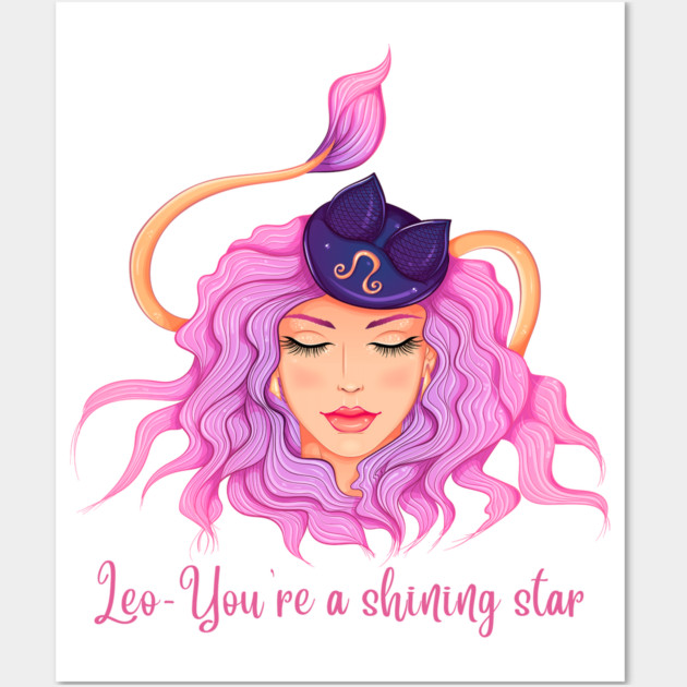 Leo Birth Sign Wall Art by BirdsnStuff