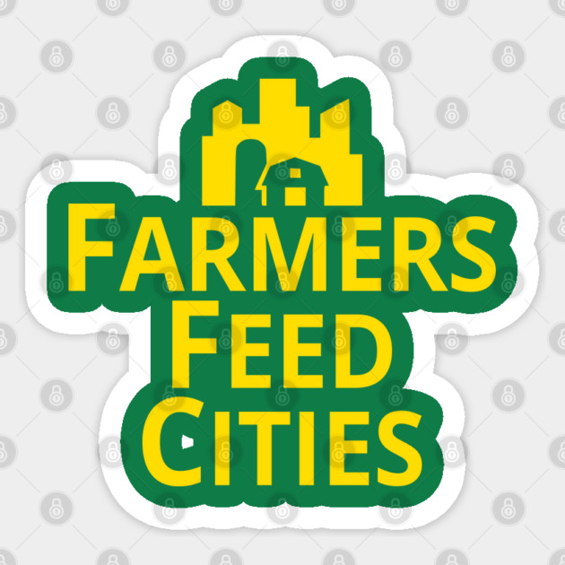 Supporting Farmers and Agriculture Support Farmers Feed Cities Sticker by Yesteeyear