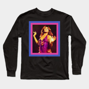 Tina Turner 70s Comic book design Long Sleeve T-Shirt