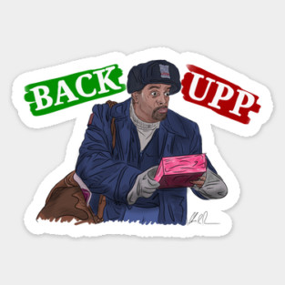 Jingle All The Way: Sinbad says BACK UP Sticker