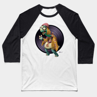 Hippie Turtle Baseball T-Shirt