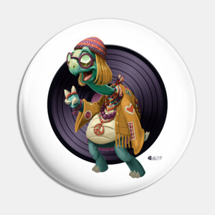 Hippie Turtle Pin