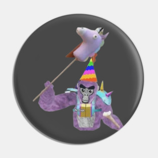 Gorilla Tag Cosmetics Birthday Boy VR Gamer Merch Pin