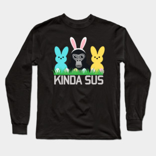 Gorilla Tag Kinda Sus Easter Candy Merch VR Gamer Long Sleeve T-Shirt