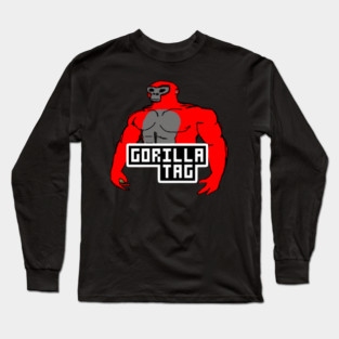 Gorilla Tag Red Monke VR Gamer Merch Long Sleeve T-Shirt