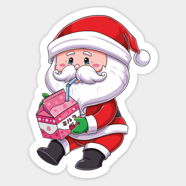 Santa Strawberry Milk Magnet by GoshWow®