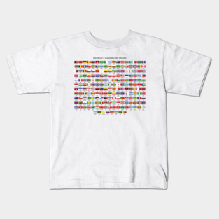 Flags of the world in Spanish Kids T-Shirt