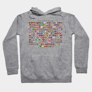 Flags of the world in Spanish Hoodie