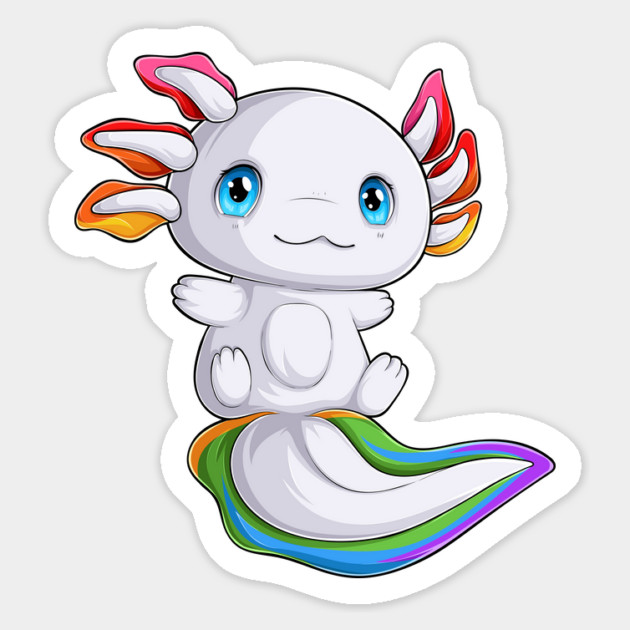 Rainbow Axolotl: Amphibious Ally Magnet by GoshWow®