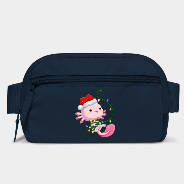 Santa Axolotl Tangled in Festive Cheer by GoshWow®