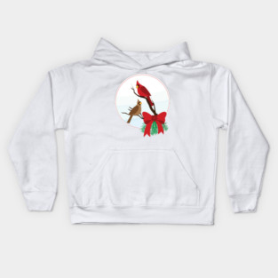 Christmas Cardinals Kids Hoodie