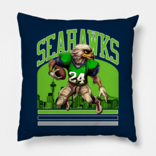 Seattle Seahawks - Football Vintage Skyline Pillow