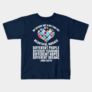 Pro Immigration Melting Pot Quote Kids T-Shirt