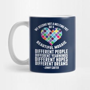 Pro Immigration Melting Pot Quote Mug