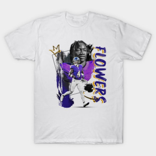 Zay Flowers  Football Paper Poster Ravens 11 T-Shirt
