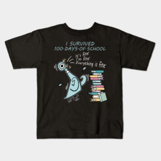 I-Survived-100-Days-of-School Kids T-Shirt