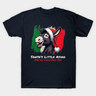 Santa's Little Asino l italian christmas donkey T-Shirt