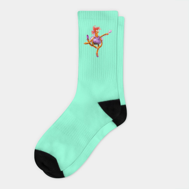 Prawn Lake - Pepe the King Prawn Ballerina Illustration Socks by CatsandBats
