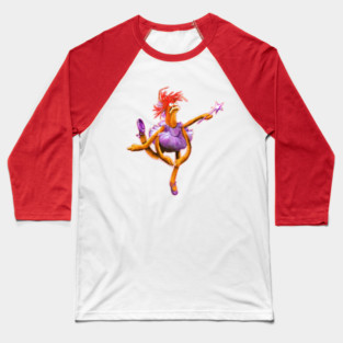 Prawn Lake - Pepe the King Prawn Ballerina Illustration Baseball T-Shirt