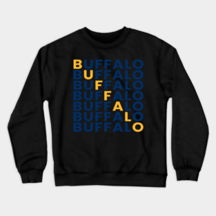 buffalo text Crewneck Sweatshirt