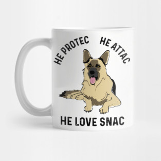 Funny German Shepherd Protec Dog Lover Gifts Mug