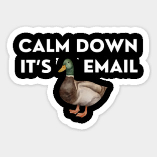 CALM DOWN, IT'S DUCKING EMAIL Sticker