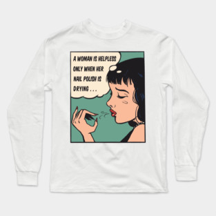 Pop Art Nail Polish Long Sleeve T-Shirt