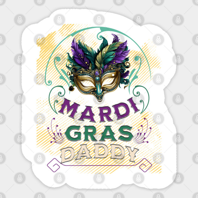 Mardis Gras Daddy Sticker by WarFX Designs