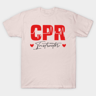 CPR Instructor Nurse Heartbeats T-Shirt