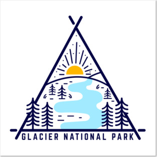 Glacier National Park Posters and Art