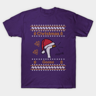 Ugly Christmas Sweater Funny Silly Goose T-Shirt