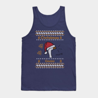 Ugly Christmas Sweater Funny Silly Goose Tank Top