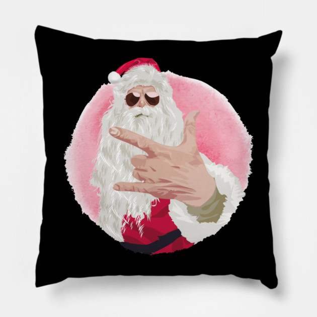 Rock and Roll Santa Pillow by MCALTees