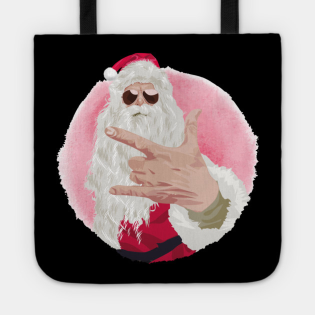 Rock and Roll Santa Tote by MCALTees