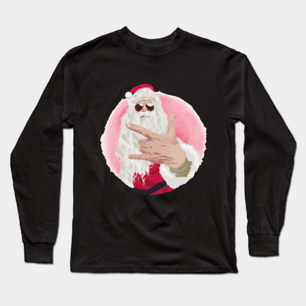 Rock and Roll Santa Long Sleeve T-Shirt by MCALTees