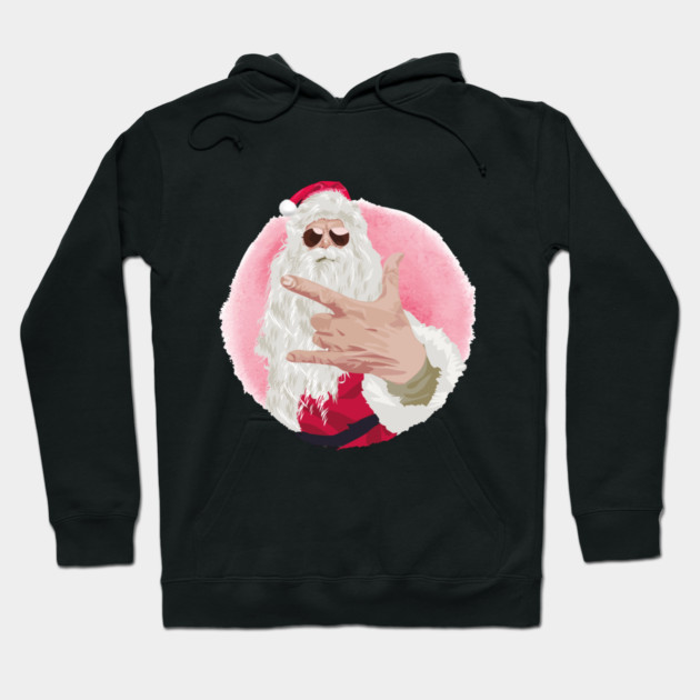 Rock and Roll Santa Hoodie by MCALTees