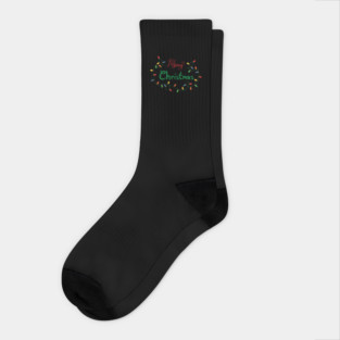 Merry Christmas Lights Socks