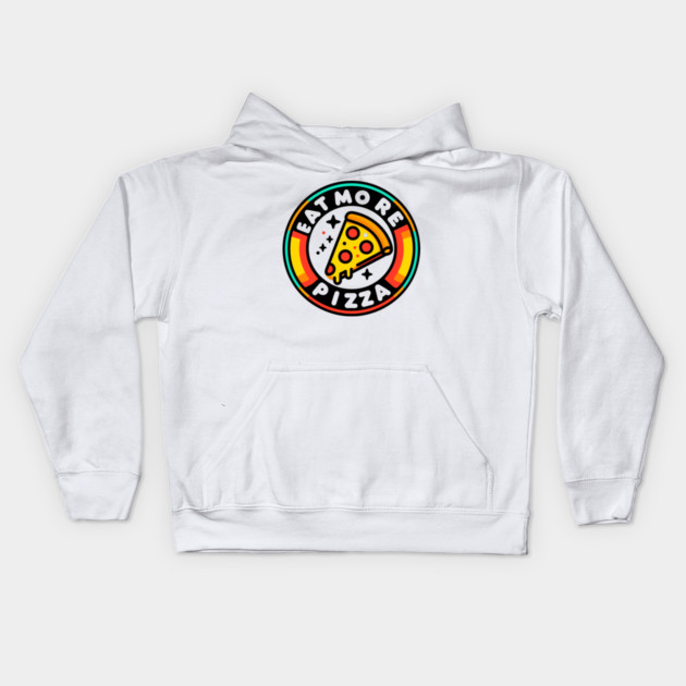 Eat More Pizza Kids Hoodie by Frank Ring