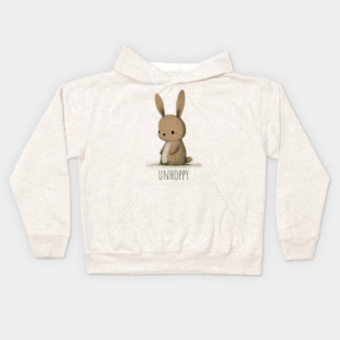 Adorable Little Bunny is Unhoppy Kids Hoodie